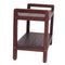 DecoTeak Classic 29" Extended LENGTH Ergonomic Teak Shower Stool with LiftAid Arms and Shelf DT174