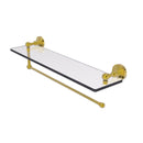 Allied Brass Dottingham Collection Paper Towel Holder with 22 Inch Glass Shelf DT-1PT-22-PB