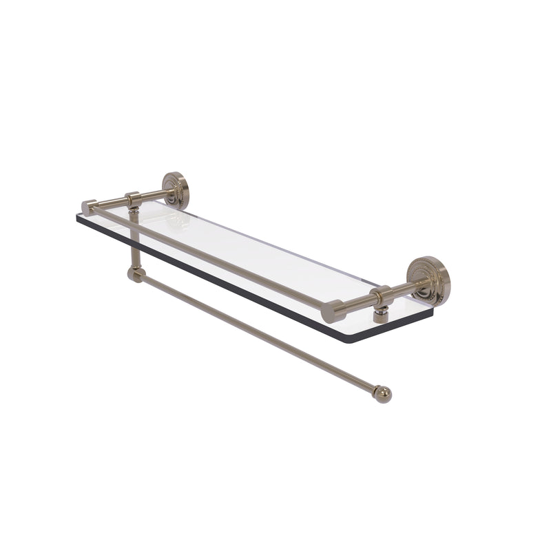 Allied Brass Dottingham Collection Paper Towel Holder with 22 Inch Gallery Glass Shelf DT-1PT-22-GAL-PEW