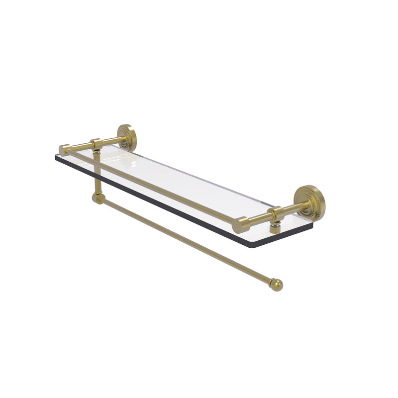 Allied Brass Dottingham Collection Paper Towel Holder with 22 Inch Gallery Glass Shelf DT-1PT-22-GAL-SBR