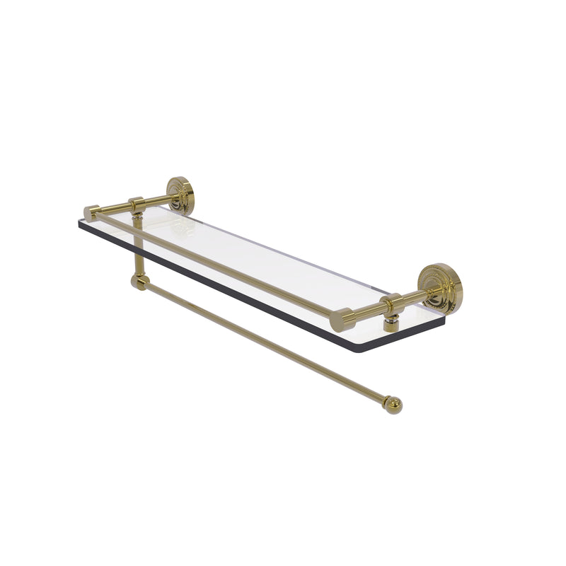 Allied Brass Dottingham Collection Paper Towel Holder with 22 Inch Gallery Glass Shelf DT-1PT-22-GAL-UNL