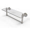 Allied Brass Dottingham 16 Inch Glass Vanity Shelf with Integrated Towel Bar DT-1TB-16-SN