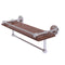 Allied Brass Dottingham Collection 16 Inch IPE Ironwood Shelf with Gallery Rail and Towel Bar DT-1TB-16-GAL-IRW-PC
