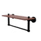 Allied Brass Dottingham Collection 16 Inch Solid IPE Ironwood Shelf with Integrated Towel Bar DT-1TB-16-IRW-BKM