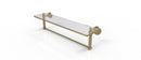 Allied Brass Dottingham 22 Inch Glass Vanity Shelf with Integrated Towel Bar DT-1TB-22-SBR