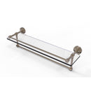 Allied Brass Dottingham 22 Inch Gallery Glass Shelf with Towel Bar DT-1TB-22-GAL-PEW