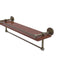 Allied Brass Dottingham Collection 22 Inch IPE Ironwood Shelf with Gallery Rail and Towel Bar DT-1TB-22-GAL-IRW-ABR