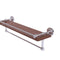 Allied Brass Dottingham Collection 22 Inch IPE Ironwood Shelf with Gallery Rail and Towel Bar DT-1TB-22-GAL-IRW-PC