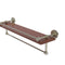 Allied Brass Dottingham Collection 22 Inch IPE Ironwood Shelf with Gallery Rail and Towel Bar DT-1TB-22-GAL-IRW-PNI