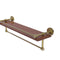 Allied Brass Dottingham Collection 22 Inch IPE Ironwood Shelf with Gallery Rail and Towel Bar DT-1TB-22-GAL-IRW-UNL