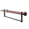 Allied Brass Dottingham Collection 22 Inch Solid IPE Ironwood Shelf with Integrated Towel Bar DT-1TB-22-IRW-ABZ