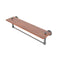 Allied Brass Dottingham Collection 22 Inch Solid IPE Ironwood Shelf with Integrated Towel Bar DT-1TB-22-IRW-GYM