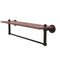 Allied Brass Dottingham Collection 22 Inch Solid IPE Ironwood Shelf with Integrated Towel Bar DT-1TB-22-IRW-ORB