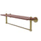 Allied Brass Dottingham Collection 22 Inch Solid IPE Ironwood Shelf with Integrated Towel Bar DT-1TB-22-IRW-SBR