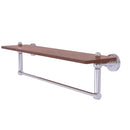 Allied Brass Dottingham Collection 22 Inch Solid IPE Ironwood Shelf with Integrated Towel Bar DT-1TB-22-IRW-SCH