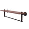 Allied Brass Dottingham Collection 22 Inch Solid IPE Ironwood Shelf with Integrated Towel Bar DT-1TB-22-IRW-VB