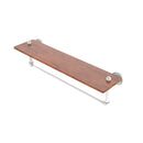 Allied Brass Dottingham Collection 22 Inch Solid IPE Ironwood Shelf with Integrated Towel Bar DT-1TB-22-IRW-WHM