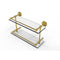 Allied Brass Dottingham 16 Inch Double Glass Shelf with Gallery Rail DT-2-16-GAL-PB