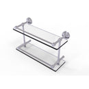 Allied Brass Dottingham 16 Inch Double Glass Shelf with Gallery Rail DT-2-16-GAL-SCH