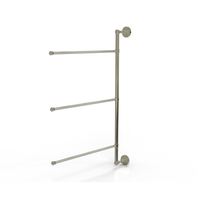 Allied Brass Dottingham Collection 3 Swing Arm Vertical 28 Inch Towel Bar DT-27-3-16-28-PNI