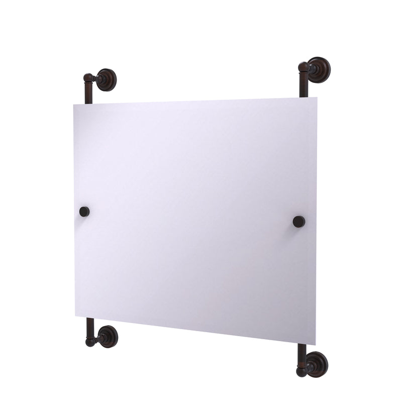 Allied Brass Dottingham Landscape Rectangular Frameless Rail Mounted Mirror DT-27-93-VB