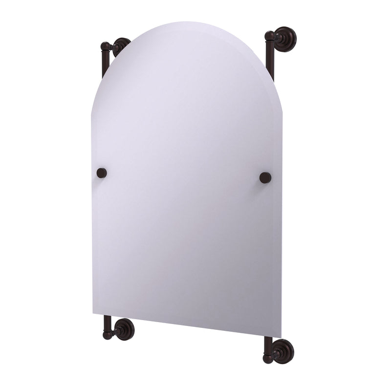 Allied Brass Dottingham Collection Arched Top Frameless Rail Mounted Mirror DT-27-94-ABZ
