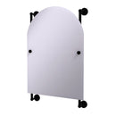 Allied Brass Dottingham Collection Arched Top Frameless Rail Mounted Mirror DT-27-94-BKM