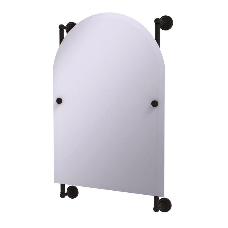 Allied Brass Dottingham Collection Arched Top Frameless Rail Mounted Mirror DT-27-94-ORB