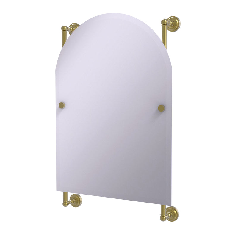 Allied Brass Dottingham Collection Arched Top Frameless Rail Mounted Mirror DT-27-94-SBR