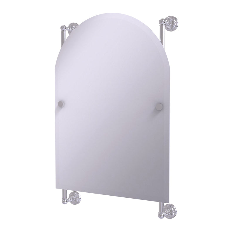 Allied Brass Dottingham Collection Arched Top Frameless Rail Mounted Mirror DT-27-94-SCH