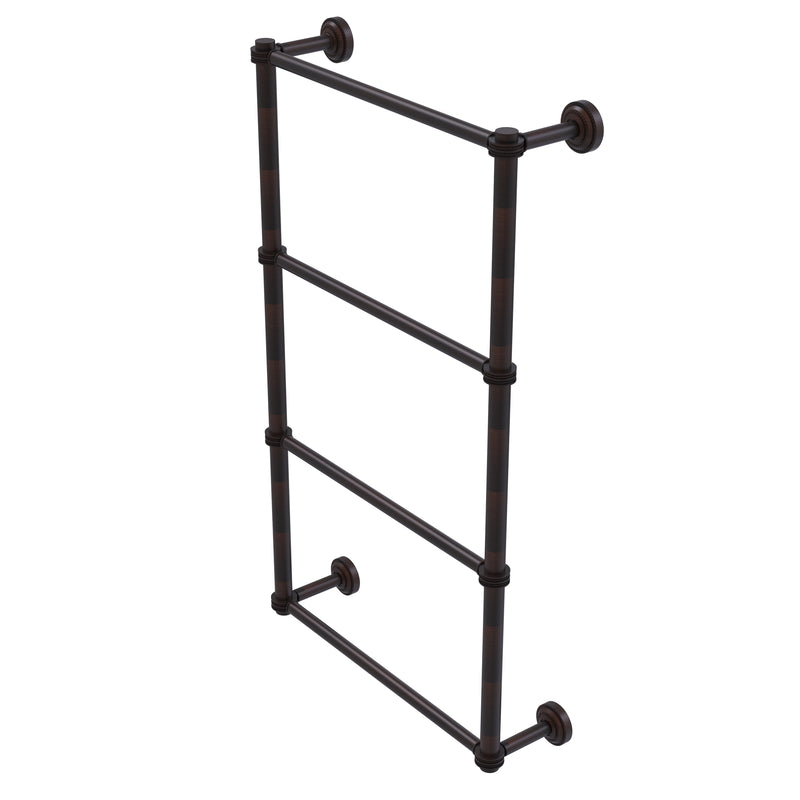Allied Brass Dottingham Collection 4 Tier 24 Inch Ladder Towel Bar with Dotted Detail DT-28D-24-VB
