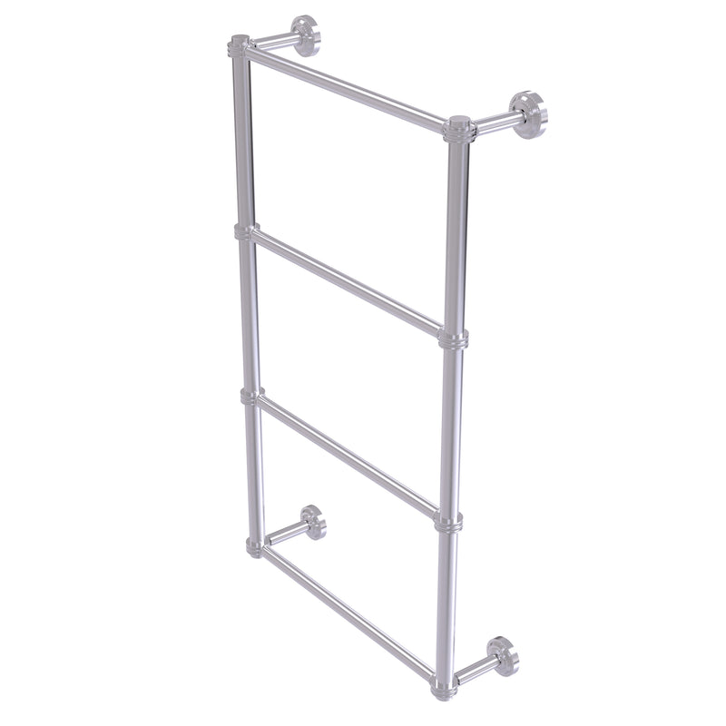 Allied Brass Dottingham Collection 4 Tier 30 Inch Ladder Towel Bar with Dotted Detail DT-28D-30-SCH