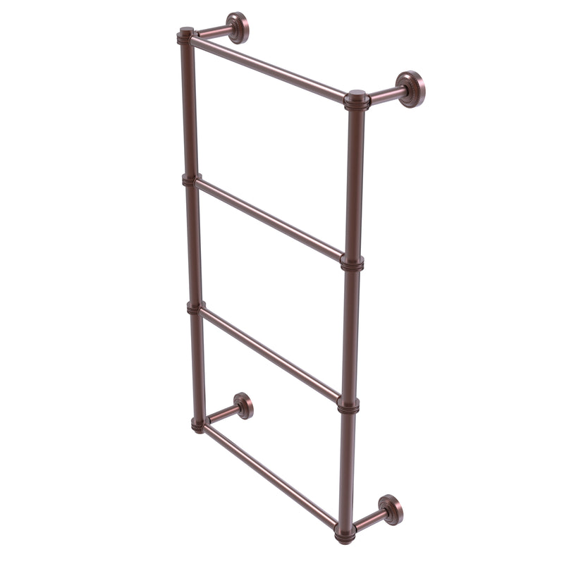 Allied Brass Dottingham Collection 4 Tier 36 Inch Ladder Towel Bar with Dotted Detail DT-28D-36-CA