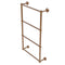 Allied Brass Dottingham Collection 4 Tier 24 Inch Ladder Towel Bar with Groovy Detail DT-28G-24-BBR
