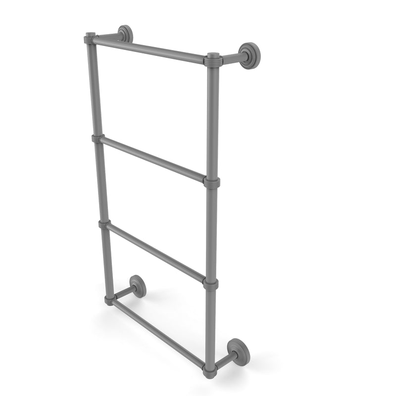 Allied Brass Dottingham Collection 4 Tier 24 Inch Ladder Towel Bar with Groovy Detail DT-28G-24-GYM