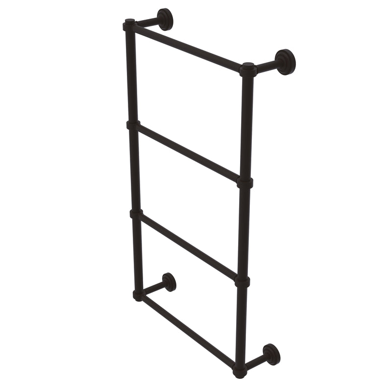 Allied Brass Dottingham Collection 4 Tier 24 Inch Ladder Towel Bar with Groovy Detail DT-28G-24-ORB