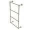 Allied Brass Dottingham Collection 4 Tier 24 Inch Ladder Towel Bar with Groovy Detail DT-28G-24-PNI