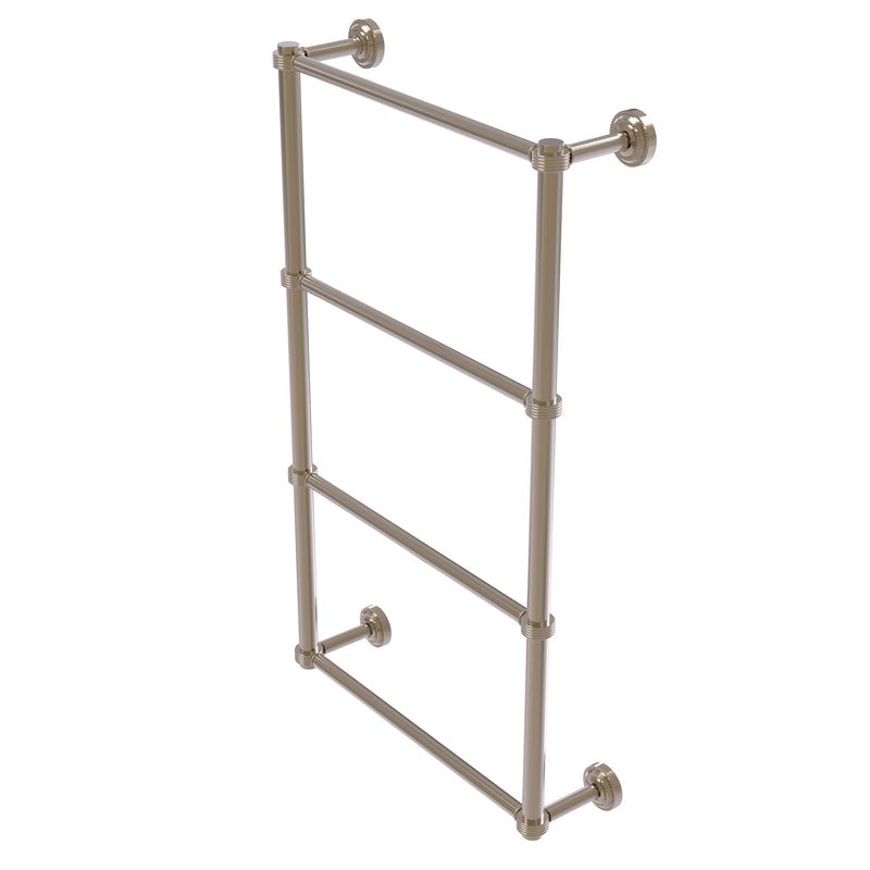 Allied Brass Dottingham Collection 4 Tier 30 Inch Ladder Towel Bar with Groovy Detail DT-28G-30-PEW
