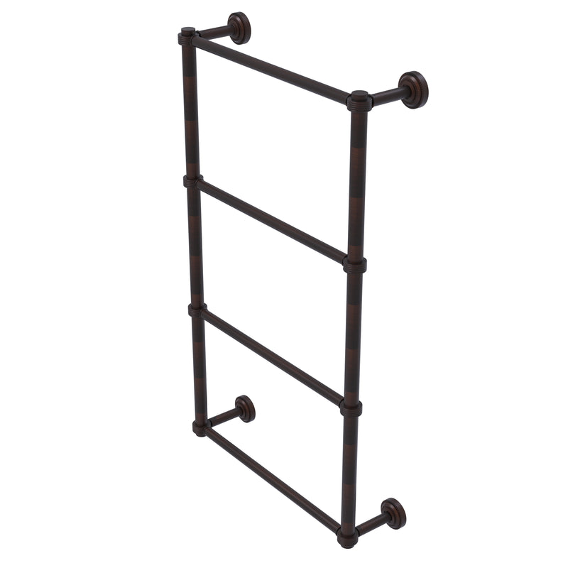 Allied Brass Dottingham Collection 4 Tier 36 Inch Ladder Towel Bar with Groovy Detail DT-28G-36-VB