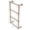 Allied Brass Dottingham Collection 4 Tier 24 Inch Ladder Towel Bar with Twisted Detail DT-28T-24-BBR
