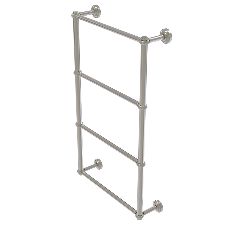 Allied Brass Dottingham Collection 4 Tier 24 Inch Ladder Towel Bar with Twisted Detail DT-28T-24-SN