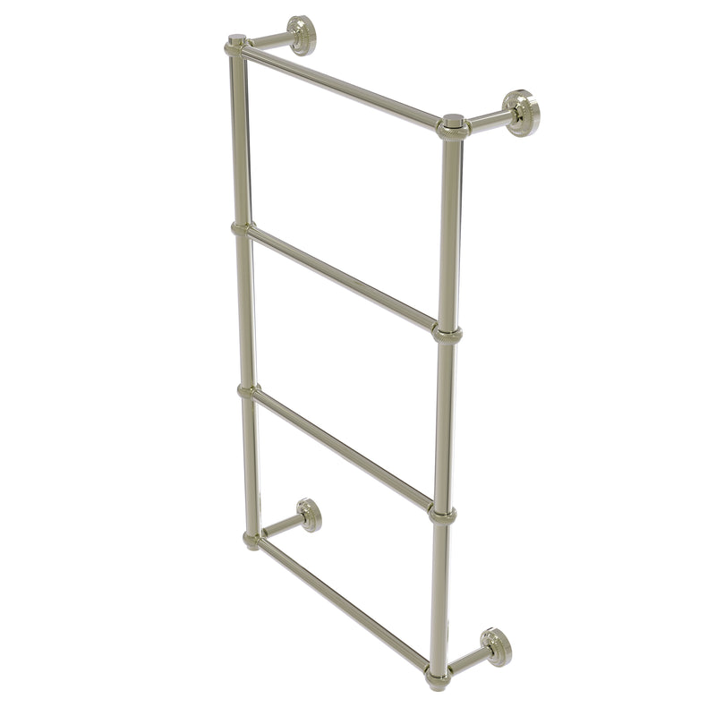 Allied Brass Dottingham Collection 4 Tier 30 Inch Ladder Towel Bar with Twisted Detail DT-28T-30-PNI
