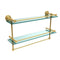 Allied Brass Dottingham 22 Inch Gallery Double Glass Shelf with Towel Bar DT-2TB-22-GAL-PB