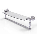 Allied Brass Dottingham 18 Inch Glass Vanity Shelf with Integrated Towel Bar DT-33TB-18-PC