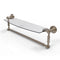 Allied Brass Dottingham 18 Inch Glass Vanity Shelf with Integrated Towel Bar DT-33TB-18-PEW