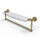 Allied Brass Dottingham 18 Inch Glass Vanity Shelf with Integrated Towel Bar DT-33TB-18-UNL