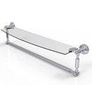 Allied Brass Dottingham 24 Inch Glass Vanity Shelf with Integrated Towel Bar DT-33TB-24-PC