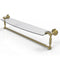 Allied Brass Dottingham 24 Inch Glass Vanity Shelf with Integrated Towel Bar DT-33TB-24-SBR