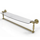 Allied Brass Dottingham 24 Inch Glass Vanity Shelf with Integrated Towel Bar DT-33TB-24-UNL