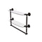 Allied Brass Dottingham Collection 18 Inch Two Tiered Glass Shelf with Integrated Towel Bar DT-34TB-18-ORB